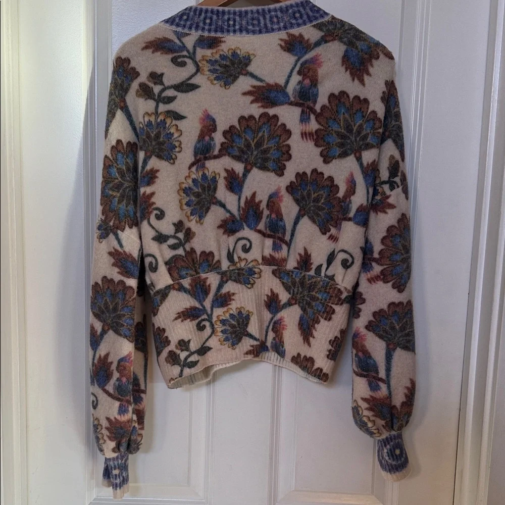 FARM Rio Floral Cardigan - Cream and Blue - Picture 12 of 16